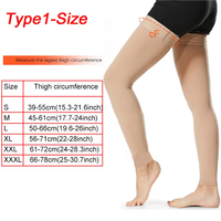 Bas de contention médicaux personnalisés en tricot DVT sans bout, hauteur cuisse, anti-embolie, pour varices, 15-20 mmHg, pour femmes