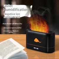 Humidificateur à flamme ultrasonique USB 260 ml, diffuseur d'aromathérapie silencieux, éclairage de chambre, purificateur d'air de bureau à forte production de brume