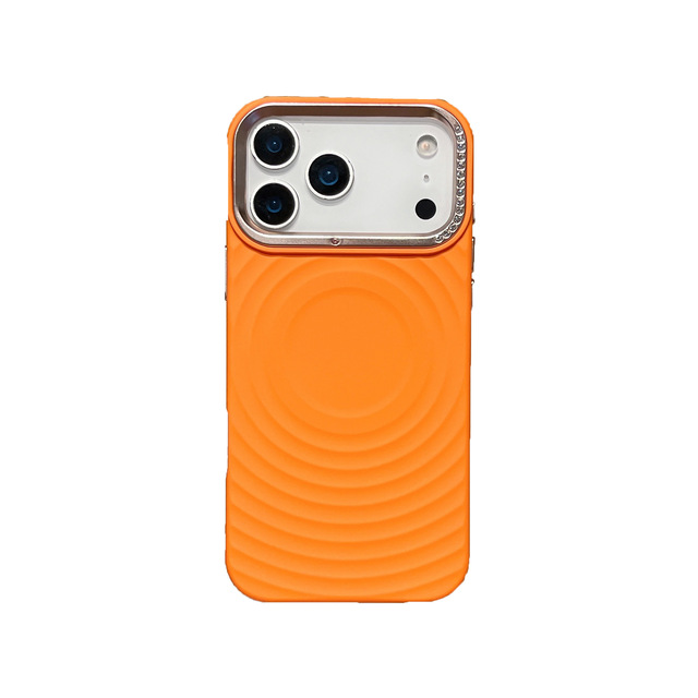 Hot-Selling New High-End 3D Fashion Wave Pattern Trendy Magnetic Liquid Silicone Shockproof Phone Case for iPhone 17 16 Pro Max