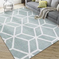 Tapis géométrique en velours cristal Light luxury home decor Living room sofa Coffee table blanket bedroom large 8x10 blue area tapis