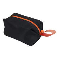 Tas Kosmetik Oxford Tahan Air Awet, Dompet Makeup Portabel, Pouch Dopp Kit Minimalis, Pouch Resleting Poliester dengan Tali Pergelangan Tangan