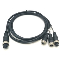 Connecteur d'aviateur étanche avec câble d'extension vidéo de vue arrière, m4 M8 M16 M12, câble de caméra DVR de vidéosurveillance d'aviation