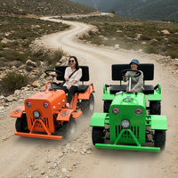 Desain Traktor Luar Ruangan QIQU Shaft Drive untuk Audio 3 Kecepatan, Traktor Listrik Go Kart untuk Orang Tua dan Anak