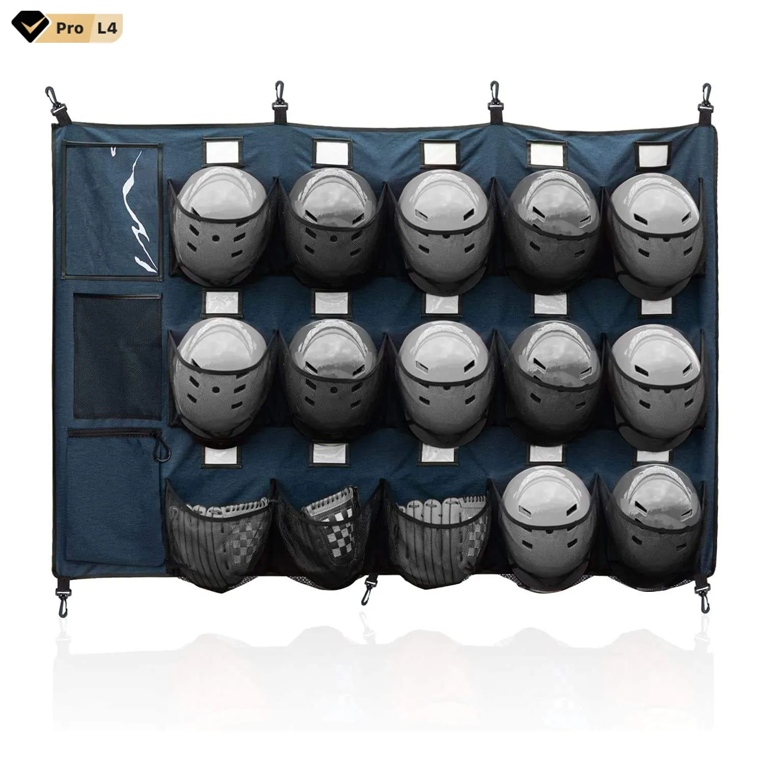 Bolsa colgante para casco de béisbol y Softball, organizador para 15 jugadores, bolas, estante de almacenamiento para organizar