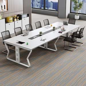 Mesa de reuniones การเจรจาธุรกิจห้องประชุมอุตสาหกรรมเฟอร์นิเจอร์สำนักงานห้องประชุมโต๊ะเขียนหนังสือโต๊ะประชุมเจรจา - Product Image 5