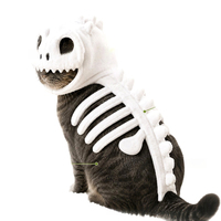 Costume de dinosaure lumineux pour animaux de compagnie, tenue de cosplay mignonne, accessoire photo pour fête d'Halloween, décoration pour petits animaux