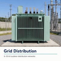 Transformateur de distribution triphasé immergé dans l'huile standard S22-M-2000/10-0.4KV, transformateur haute tension à noyau en cuivre
