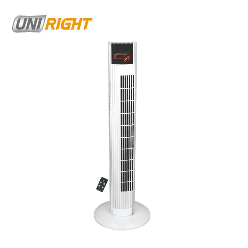 New Arrival 32 Inch Tower Fan LVD Screen Temperature Display with Remote Control Oscillating Air Cooler Portable Bladeless Fan