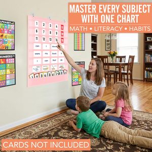 Tableau de poche rose pour la salle de classe, pour l'apprentissage de l'alphabet, mur de mots, <span class=keywords><strong>calendrier</strong></span>, emploi du temps quotidien, bandes de phrases, affichage d'autocollants - Product Image 3