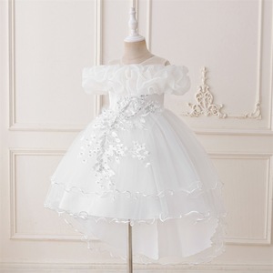 Robe de soirée pour enfants, robe de princesse en dentelle et tulle, robe de cérémonie pour filles, robe de scène personnalisée pour enfants, robe de mariage - Product Image 2
