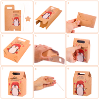 Boîte-cadeau de décoration de vacances personnalisée en usine boîte d'emballage en papier kraft créatif boîte d'emballage cadeau Noël Saint Valentin