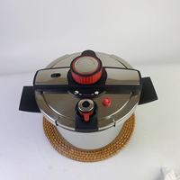Casserole à pression en acier inoxydable Clipso, compatible induction, système de verrouillage sécurisé à une main, passe au lave-vaisselle, argent