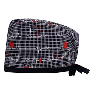 Gorro de algodón de alta calidad para <span class=keywords><strong>quirófano</strong></span>, gorro quirúrgico médico con estampado absorbente de sudor para mascotas, Hospital, Doctor, Spa, gorro de enfermería - Product Image 4