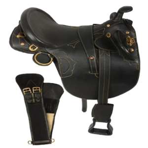 Cheval équitation confortable australien Stock selle indien anglais cavalier Performance bois arbre cuir matériel pour le dressage - Product Image 1