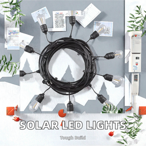 Guirlande lumineuse solaire LED extérieure étanche IP65 en PVC de haute qualité pour camping, jardin, cour, mariage et ambiance festive - Product Image 4