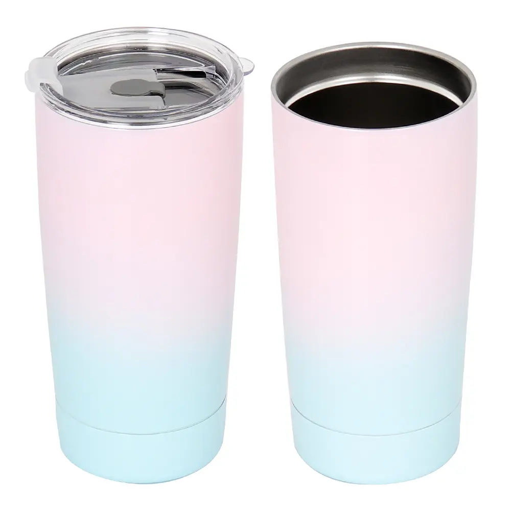 20 oz Skinny Tumbler 2022 Wholesale Stainless Steel Coffee Tumbler Blank Cups Mug Gift Set With Brush