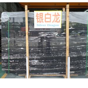 Doğal taş döşeme sınır tasarım mermer fayans gümüş Portoro siyah mermer - Product Image 6