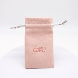 कस्टम छोटे व्यक्तिगत मखमली सूट माइक्रोफाइबर गहने बैग आपके मूल्यवान टुकड़ों के लिए लोगो मुद्रित कंटेनर - Product Image 2