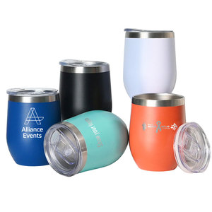 Wholesale 12oz Leak-Proof Double Wall Stainless Steel Tumbler <b>Plastic</b> Lid 12-24hr Thermal Insulation Customized Color Boiling - Product Image 6