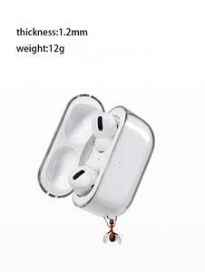 Funda de carga de cristal transparente para <span class=keywords><strong>Airpods</strong></span> Pro 2, funda protectora de 1,8mm, a prueba de golpes - Product Image 4