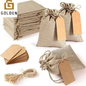 도매 사용자 정의 로고 저렴한 천연 삼베 린넨 황마 토트 백 프로모션 선물 결혼식 - Product Image 2