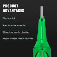 Cartouche d'aiguilles de tatouage à membrane verte OEM en gros, RL RS RM Magnum, aiguille de maquillage permanent