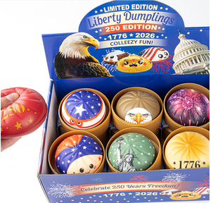 Juego de Caja de Regalo Antiestrés de Juguetes de Compresión de Material PU de Rebote Lento, Edición Aniversario EE. UU., con Diseño de Bollos al Vapor de Simulación Transfronteriza - Product Image 2