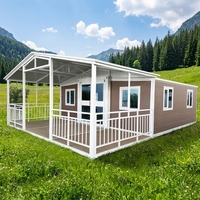 Maison conteneur extensible 20ft 30ft 40ft, Villa préfabriquée avec véranda, Modules d'habitation autonomes, Mini-maison modulaire CE WaterMark ISO