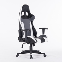 Chaise de jeu pivotante traditionnelle en similicuir avec rotation à 360°, hauteur de siège réglable, vérin à gaz 3 positions