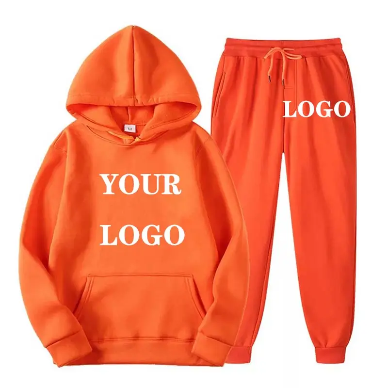 CHS0007 пуловер с вышитым логотипом на заказ, облегающий мужской спортивный костюм для бега, спортивные штаны, дешевая Толстовка и комплект для бега для мужчин