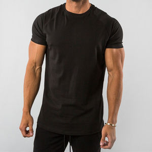 <span class=keywords><strong>Camiseta</strong></span> Deportiva para Hombre, 95% Algodón, 5% Elastano, con Logotipo Personalizado, Ropa de Gimnasio, Lisa, sin Estampado - Product Image 6