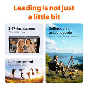 <strong>Magnetic</strong> 3.97-inch IPS Vlog Selfie Monitor Screen 1500mAh Battery Optional Speaker Wireless Connection Rear <strong>Camera</strong> Compatible - Product Image 5