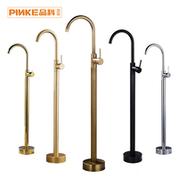 Robinet de baignoire en acier inoxydable apparent, monocommande, avec cartouche céramique, pour hôtel, villa, salle de bain