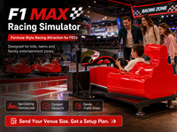 RenixSim - Simulador de Carreras Profesional con Plataforma de Simulación FEC F1, Volante MOZA, Centro de Carreras y 4 Actuadores de Movimiento