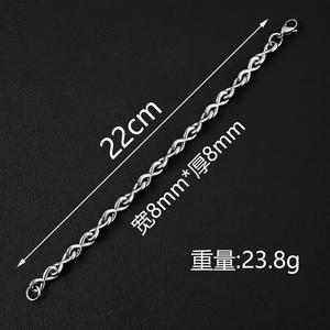 Vente en Gros de Bijoux Pria en Titane Pulseiras Corrente Masculinas Chaîne pour Homme en Acier Inoxydable Bracelets <span class=keywords><strong>Morbius</strong></span> Chunky pour Hommes - Product Image 2