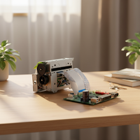 Impresora Térmica de Recibos HSPOS de 3 Pulgadas, Impresora Integrada de 80 mm con USB, Serial y LPT, con Placa para Máquinas Expendedoras