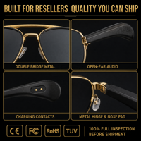Nouvelles Lunettes Audio Intelligentes 2026 – Appels Mains Libres Sans Fil et Lecture Musicale – Lunettes Connectées Tendance pour Hommes et Femmes