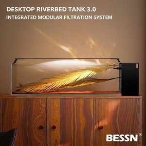 Aquarium JSD Ultra Clear Glass Shallow Stream de 24, 32, <span class=keywords><strong>39</strong></span>, 47 pouces de longueur avec filtre latéral, kit complet pour aquascape naturel et forêt tropicale - Product Image 2