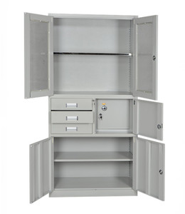 Armario de almacenamiento de archivos multiusos para oficina, diseño moderno, armario de libros de acero con cerradura - Product Image 3