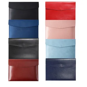 Carpeta de Archivos A4 de Cuero PU, Organizador de Documentos de Negocios, Cierre a Presión, Carpeta Tipo Sobre, Bolsa de Almacenamiento para Recibos y Contratos - Product Image 1