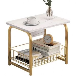 Mesa redonda pequeña nórdica, Mini mesa de centro, sofá minimalista moderno, esquina lateral, varios balcones, mesita de noche blanca - Product Image 6