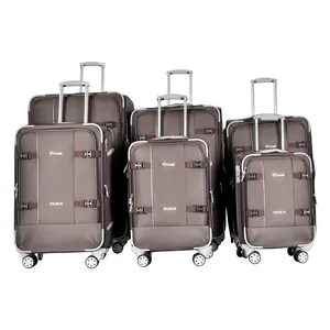 جديد تصميم حقيبة أمتعة بعجل طائرة النسيج عربة حقيبة 6 قطعة الظريف بيجو مصنع الجملة حقيبة السفر