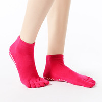 Chaussettes de Yoga antidérapantes pour femmes, Design Oem, Logo personnalisé à cinq doigts