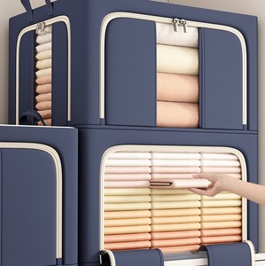 Caixa de Armazenamento em Tecido Oxford Grande Capacidade Dobrável Organizador de Roupas Espessas para Armário - Product Image 4