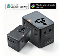 Adaptateur de voyage universel multi-prises Worldplug 70W avec 2 ports USB-A et 3 ports USB-C, charge rapide PD/QC3.0, design pliable