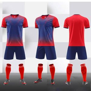 Custom Breathable Soccer Jersey <b>Heat</b>-Transfer Printing Team Training Personalized Logo Name Number Short Sleeve Summer Set - Product Image 6
