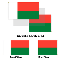 Drapeaux de Madagascar en polyester 68D/100D de 3x5 pieds, personnalisables, pour toutes les nations, livraison rapide par un fournisseur fiable