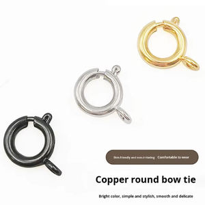 Stock 6-9mm Métal Ressort Fermoir Tête Crochet Cuivre Or Argent Gunmetal Collier Bracelet Connecteur Accessoires Anneau Collier Fermoir - Product Image 1
