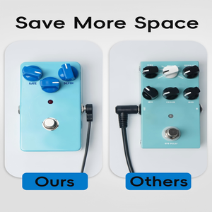 <span class=keywords><strong>1</strong></span>/4 Zoll TS-Buchse Kurzes E-Gitarren-Patchkabel 90-Grad-Winkel PVC-Jacke für Mikrofon lautsprecher MP3-<span class=keywords><strong>Audio</strong></span>-Video-Zubehör - Product Image 6