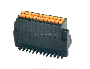 2EDGKE-2.54 มม. พิทช์ 2 พิน 28-20AWG 150V 5A การเชื่อมต่อแบบสปริง ทองแดงชุบนิกเกิล สีดำ สีส้ม 8 มม. ปลั๊กอินเทอร์มินัลบล็อก - Product Image 4